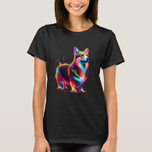 T-shirt Peinture d'art Pembroke Welsh Corgi Corgis