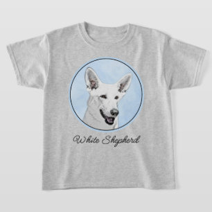 T-shirt Peinture de berger blanc - jolie art original de c