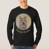T-shirt Peinture de Berger Picard - Cute Original Dog Art (Devant)