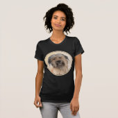 T-shirt Peinture de berger pyrénéenne - Cute Original Chie (Devant entier)