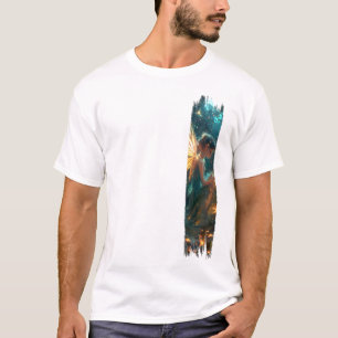 T-shirt Peinture de brosse à pois de forêt enchantée