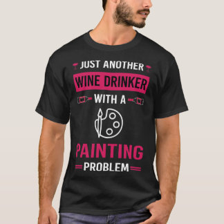 T-shirt Peinture de buveur de vin