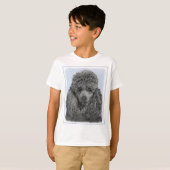 T-shirt Peinture de caniche Miniature Jouet noir Art origi (Devant entier)