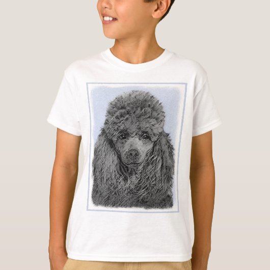 T-shirt Peinture de caniche Miniature Jouet noir Art origi (Devant)
