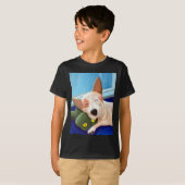 T-shirt Peinture de caresse rouge de grenouille de Heeler (Devant entier)