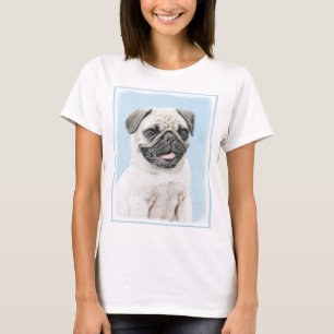 T-shirt Peinture de carlin - Joli art original de chien