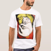 T-shirt Peinture de Chat Blanc de Franz Marc (Devant)