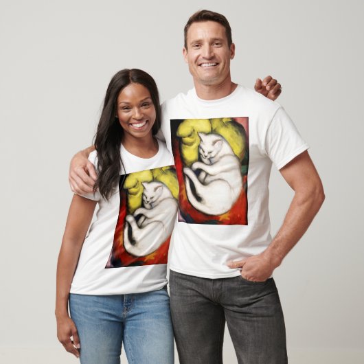 T-shirt Peinture de Chat Blanc de Franz Marc (Unisexe)