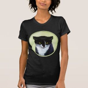 T-shirt Peinture de chat smoking - Jolie art original de c