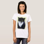 T-shirt Peinture de chat Tuxedo - Cute Original Cat Art (Devant entier)