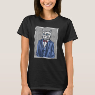 T-shirt Peinture de chats Huile photo Art drôle