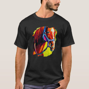 T-shirt Peinture de cheval Vintage Rétro Cheval à cheval C