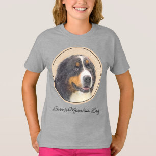 T-shirt Peinture de Chien de Montagne des Bernes - Œuvre d
