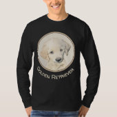T-shirt Peinture de chiot d'or Retriever - Art de chien or (Devant)