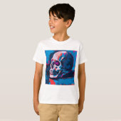T-shirt Peinture de crâne chromatique (Devant entier)