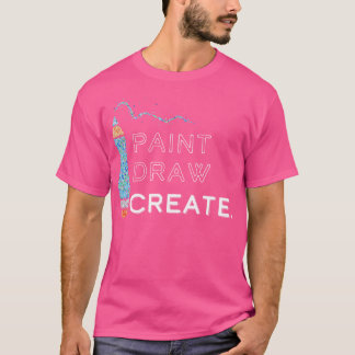 T-shirt Peinture de dessin d'artiste