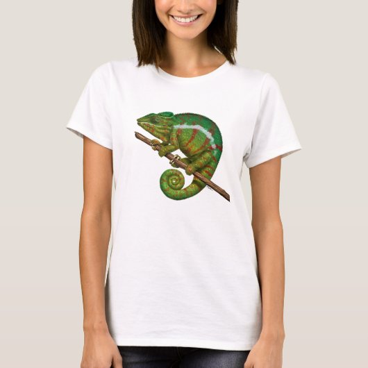 T-shirt Peinture de Digitals de caméléon de panthère (Devant)