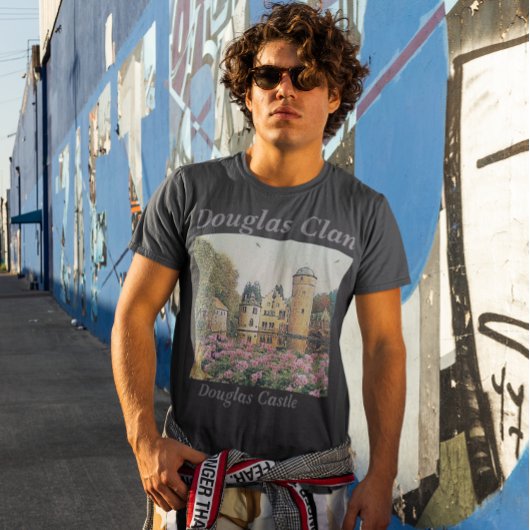 T-shirt Peinture de Douglas Castle de Clan Douglas, écossa