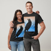 T-shirt Peinture de faune d'amant d'oiseau de Grackle (Unisexe)