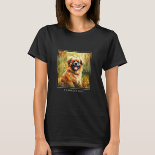 T-shirt Peinture de fleurs de jardin de chien Spaniel Tibé