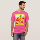 T-shirt Peinture de fruits exotiques tropicaux. Commandez  (Devant entier)