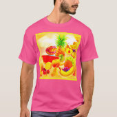 T-shirt Peinture de fruits exotiques tropicaux. Commandez  (Devant)