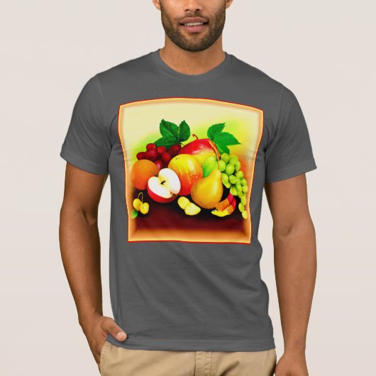 T-shirt Peinture de fruits tropicaux. Commandez dès mainte (Devant)