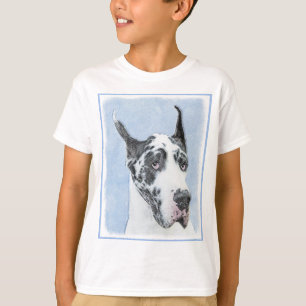 T-shirt Peinture de Great Dane (Arlequin) - Art original d
