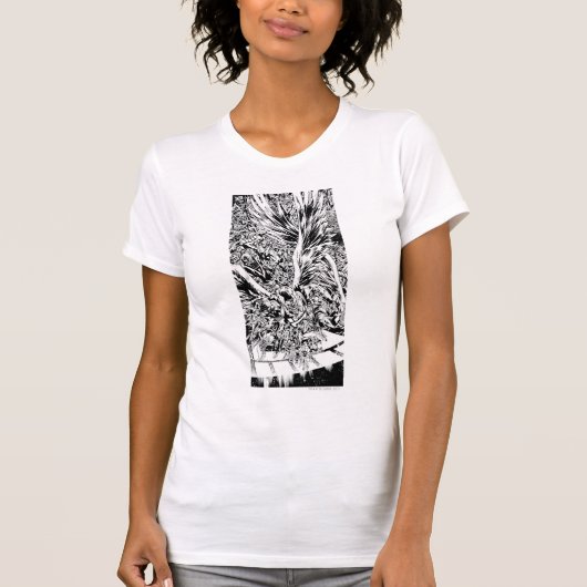 T-shirt Peinture de groupe de nuit Noir et Blanc (Devant)