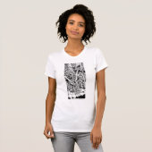 T-shirt Peinture de groupe de nuit Noir et Blanc (Devant entier)