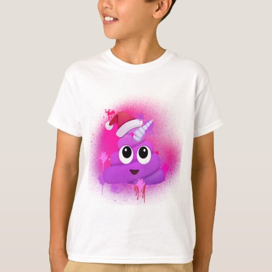 T-shirt Peinture de jet de Père Noël Emoji de dunette de (Devant)