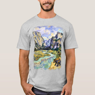 T-shirt Peinture de la vue vintage du tunnel de l'ours El