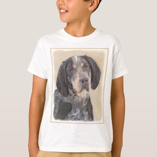 T-shirt Peinture de linge bluetick - mignon chien original (Devant)