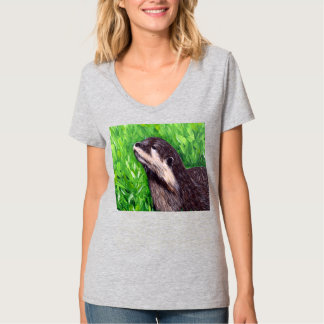 T-shirt Peinture de loutre de Little River