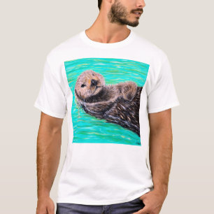 T-shirt Peinture de loutre de mer