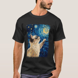 T-shirt Peinture de nuit étoilée de chat birman