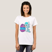 T-shirt Peinture de Pâques de dauphin (Devant entier)