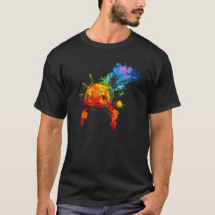 T-shirt Peinture de peinture Axolotl Déchets peinture Axol
