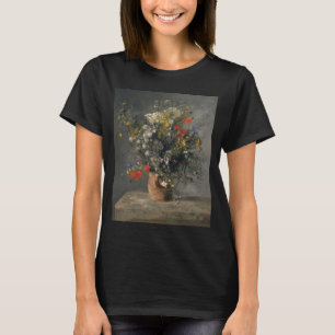 T-shirt Peinture de Pierre Auguste Renoir, fleurs dans un