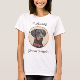 T-shirt Peinture de Pinscher Allemand Art Animal Original