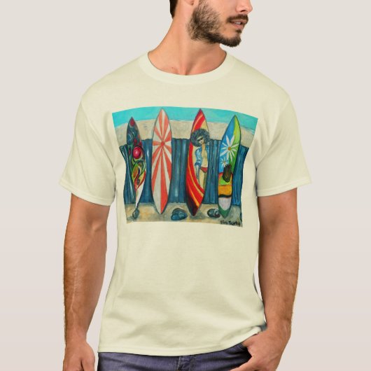 T-shirt Peinture de planches de surf (Devant)