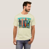 T-shirt Peinture de planches de surf (Devant entier)
