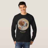T-shirt Peinture de pointeur - jolie art original de chien (Devant entier)