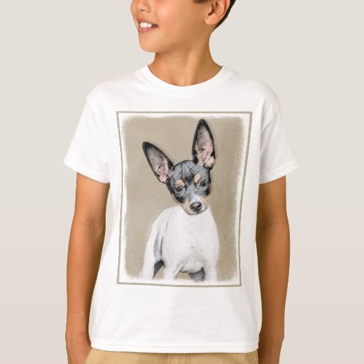 T-shirt Peinture de Rat Terrier - Cute Original Dog Art (Devant)