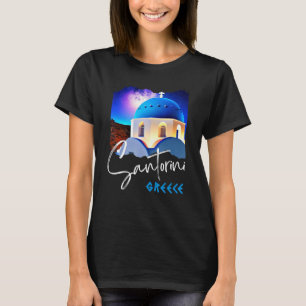 T-shirt Peinture de Santorin Grèce Souvenir de voyage pour