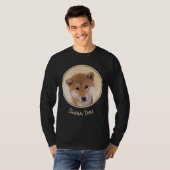 T-shirt Peinture de Shiba Inu (rouge) - Art original du ch (Devant entier)