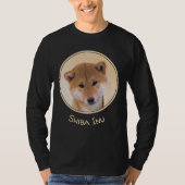 T-shirt Peinture de Shiba Inu (rouge) - Art original du ch (Devant)
