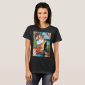 T-shirt Peinture de talisman de chat Hamsa (Devant entier)
