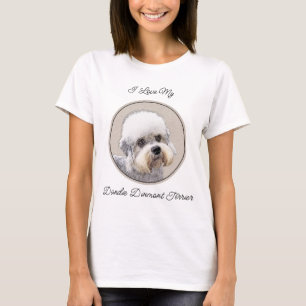 T-shirt Peinture de Terrier Dandie Dinmont Art Original de