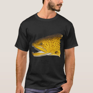 T-shirt Peinture de tête de truite brune 2